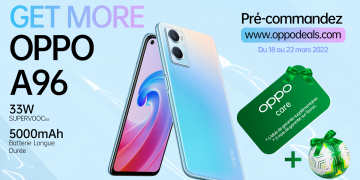 OPPO A96 : Get more avec le nouveau OPPO A96, le smartphone pratique qui dure