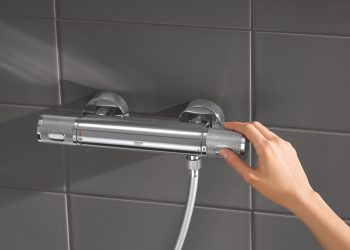 3,2,1 douche ! Avec le nouveau GROHTHERM 500, tout le monde peut profiter des hautes performances d’un thermostat