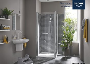 3,2,1 douche ! Avec le nouveau GROHTHERM 500, tout le monde peut profiter des hautes performances d’un thermostat