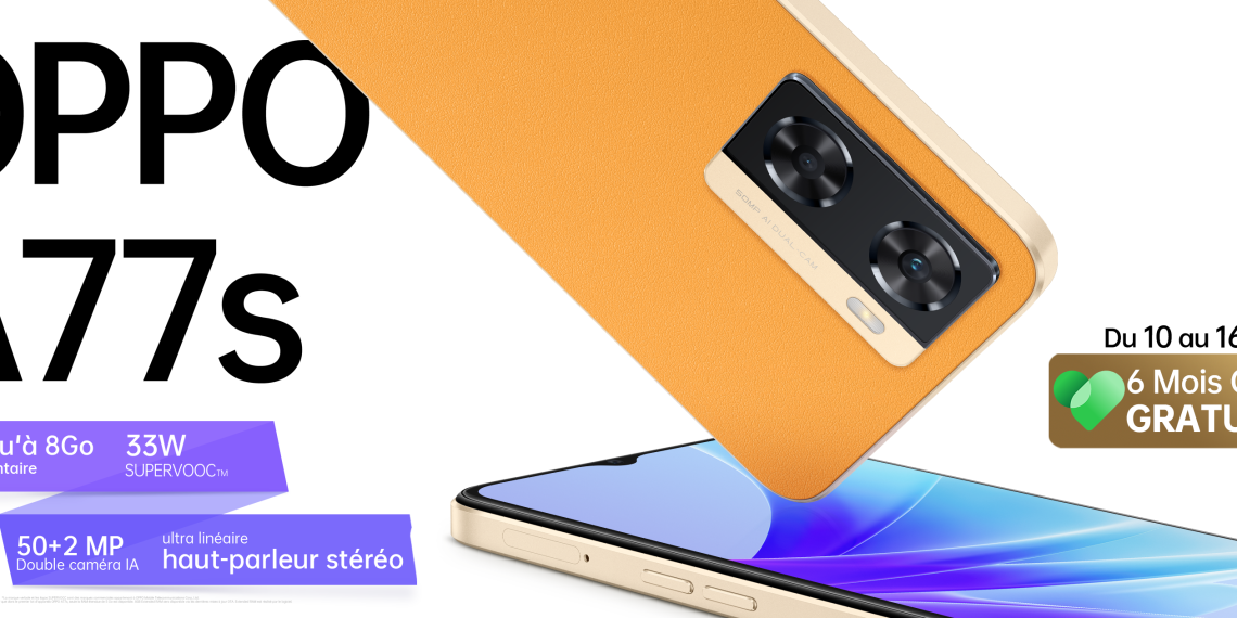 OPPO lance, en Tunisie, son nouveau smartphone A77s Une batterie longue durée, un design haut de gamme et des capacités améliorées d’imagerie