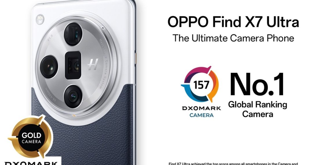 OPPO Find X7 Ultra : numéro 1 dans le classement mondial DXOMARK des appareils photo de smartphones