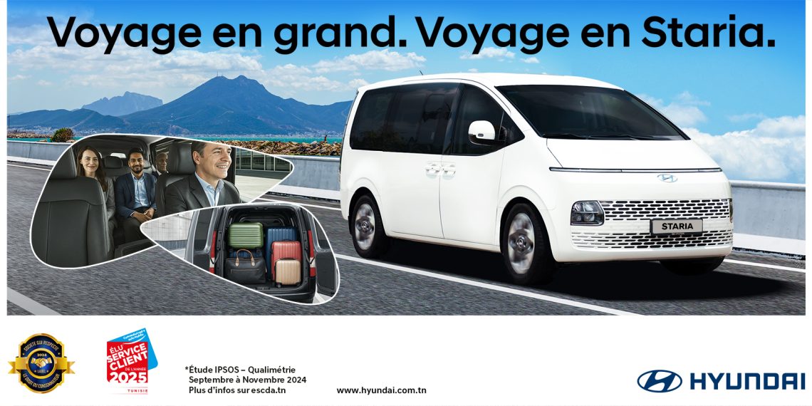 La Hyundai STARIA 9 Places une expérience unique  Hyundai Tunisie lance la 2ème édition de son Roadshow national dédié au transport collectif